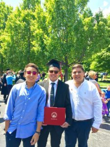 Alumni Juan Franco and his brothers. Photo via Juan Franco.